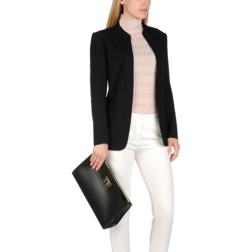 Theory Tailored Open Front Cream Blazer 10 - image 2